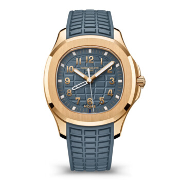Patek Philippe Aquanaut 5269R-001 rose gold watch, opaline blue-gray dial