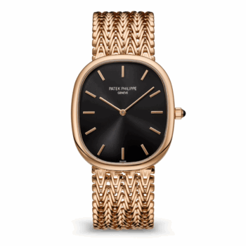 Patek Philippe Golden Ellipse 5738/1R-001 Black Dial Rose Gold Watch