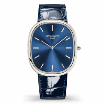 Patek Philippe Golden Ellipse 5738P-001 Blue Dial Platinum Watch