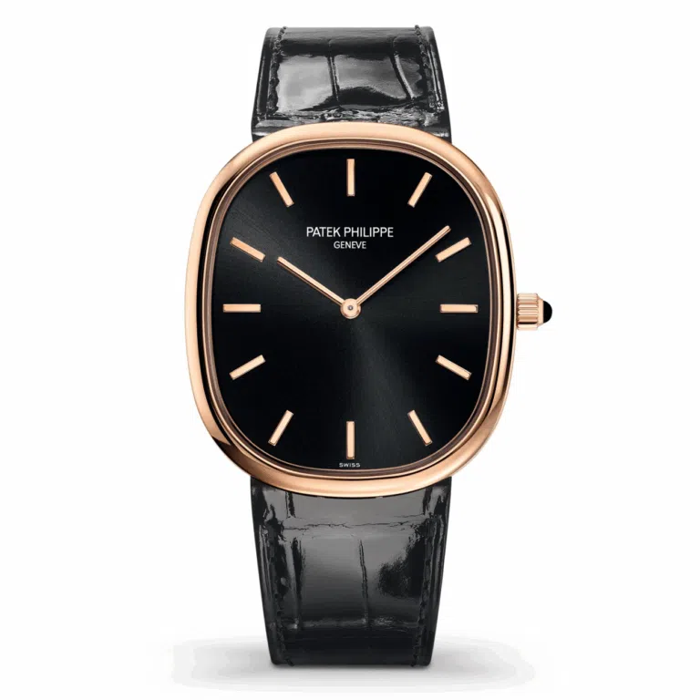 Patek Philippe Golden Ellipse 5738R-001 Black Dial 34.50mm Rose Gold Watch