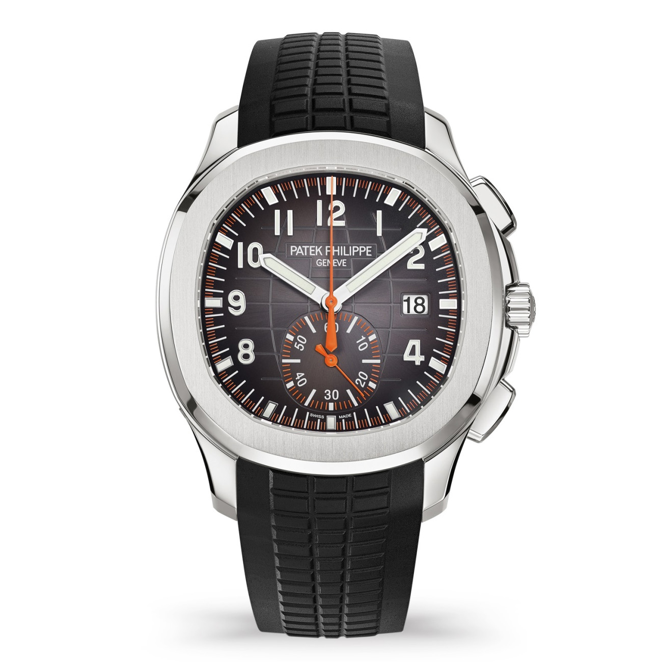 Patek Philippe Aquanaut 5968A-001 Black embossed Dial Stainless steel Watch