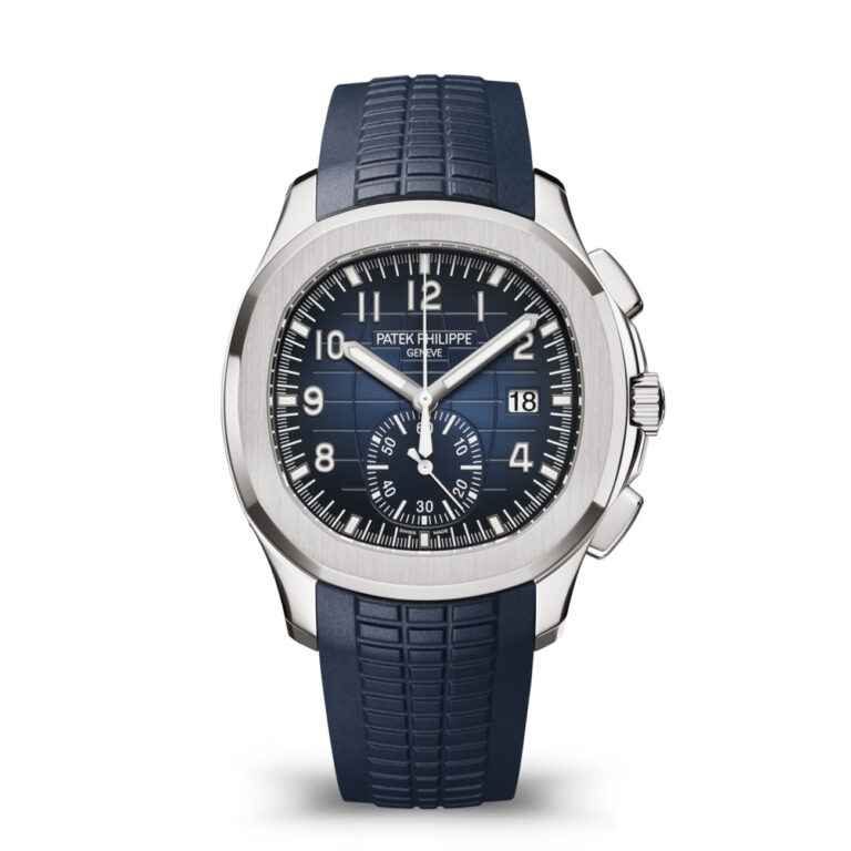 Patek Philippe Aquanaut 5968G-001 Blue embossed Dial White Gold