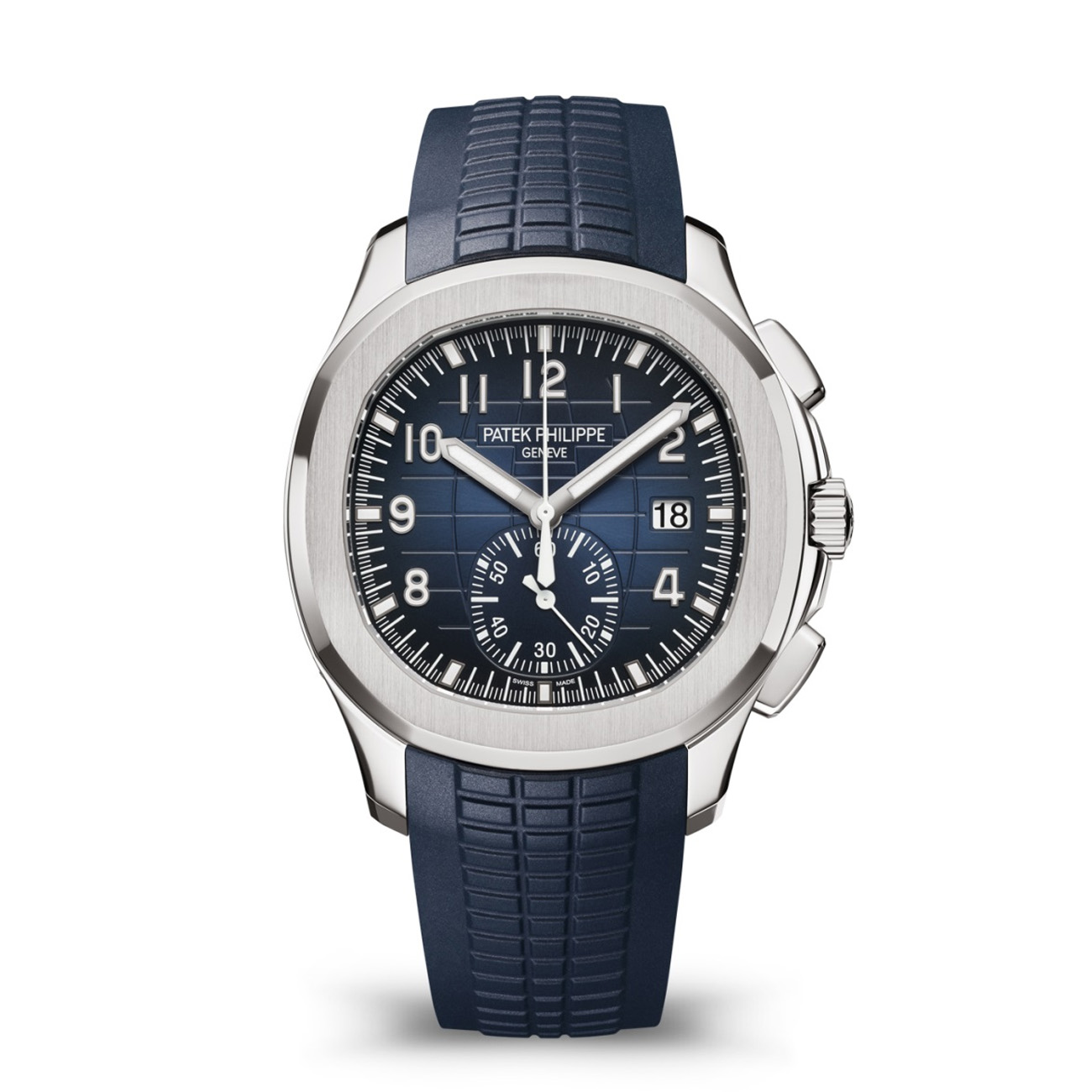 Patek Philippe Aquanaut 5968G-001 Blue embossed Dial White gold Watch