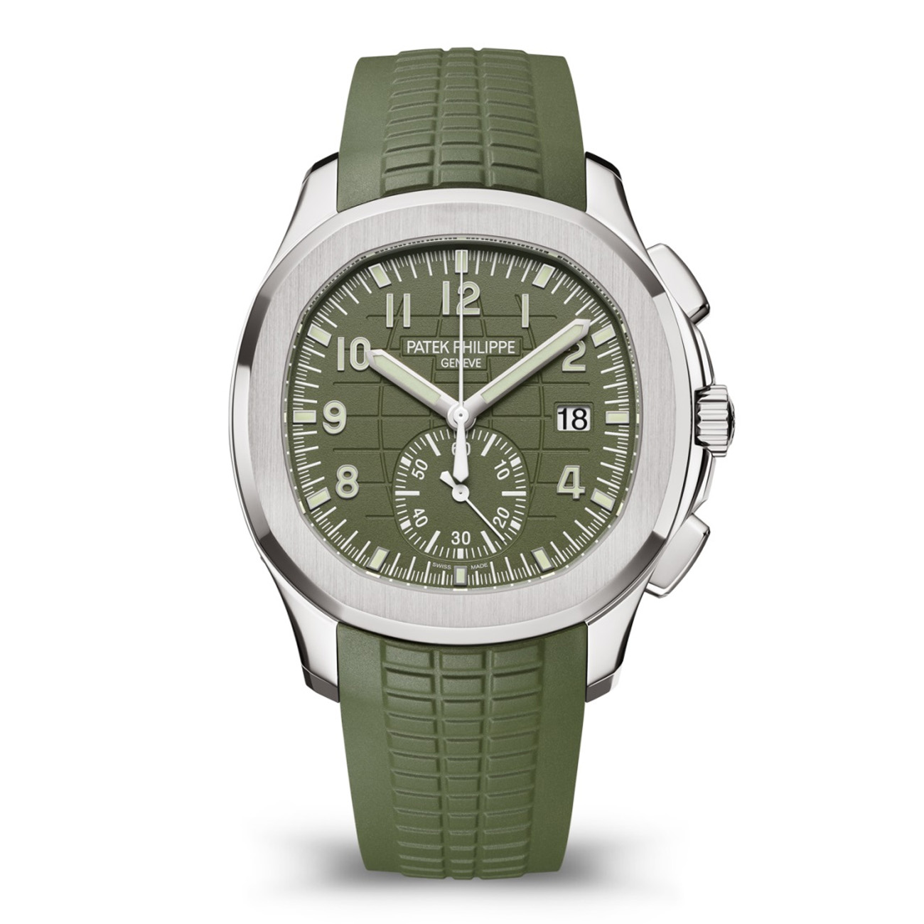 Patek Philippe Aquanaut 5968G-010 Khaki green Dial White gold Watch