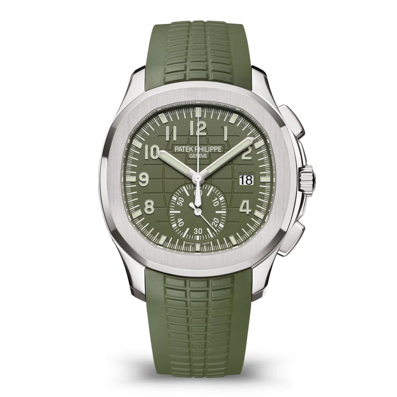 Patek Philippe Aquanaut 5968G-010 Khaki green Dial White gold Watch