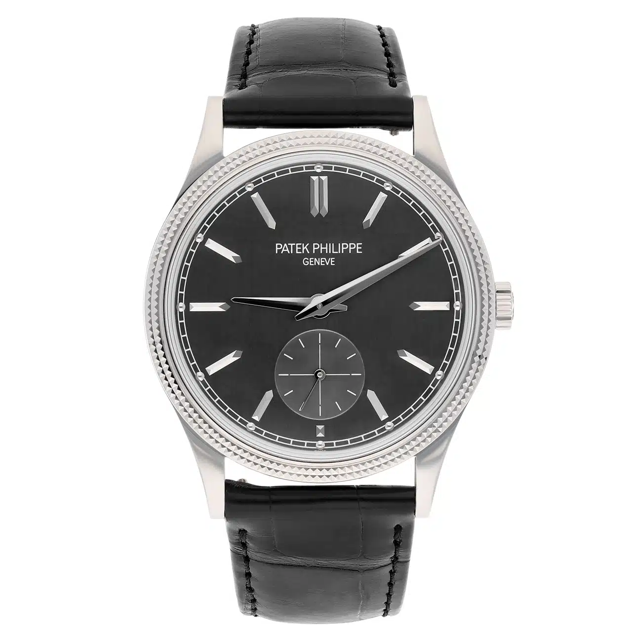 Patek Philippe Calatrava 6119G-001 white gold watch, dial detail