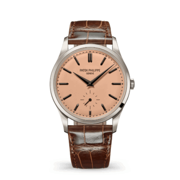 Patek Philippe Calatrava 6196P-001 platinum watch, rose-gilt opaline dial
