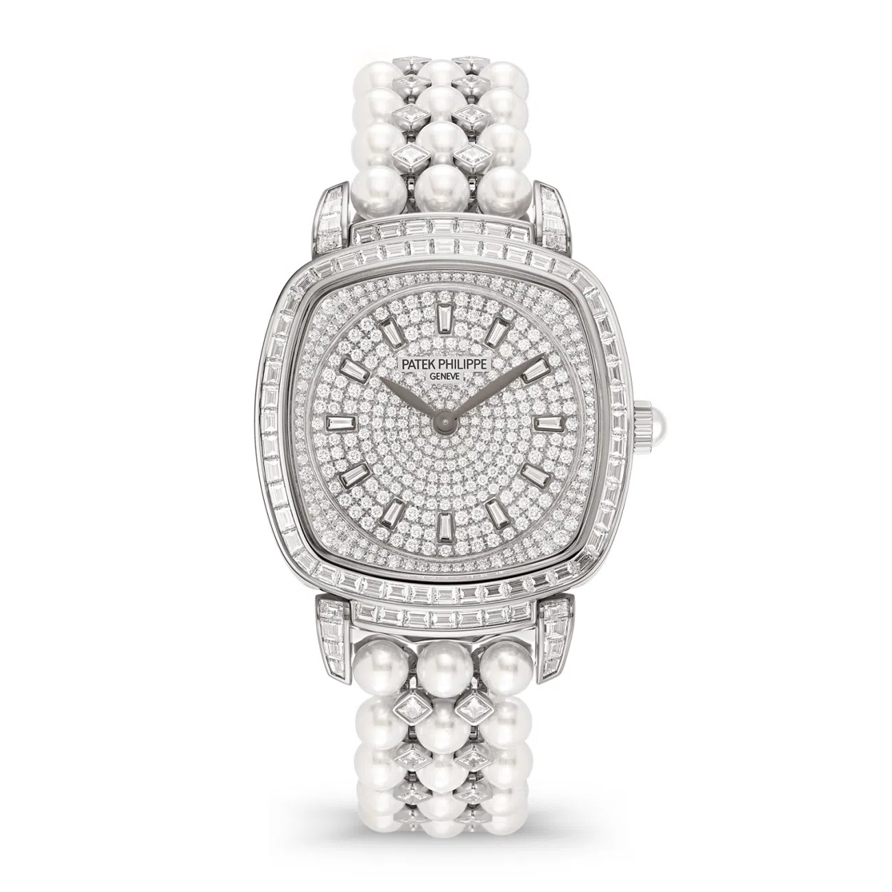 Patek Philippe Gondolo 7042/100G-010 Paved Diamonds Dial White Gold Watch