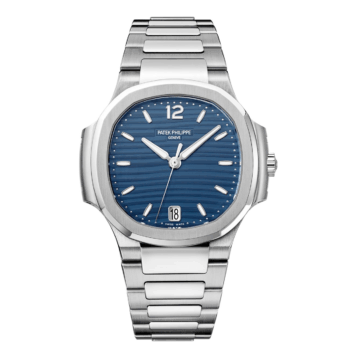 Patek Philippe Nautilus 7118/1A-001 stainless steel watch, blue opaline dial