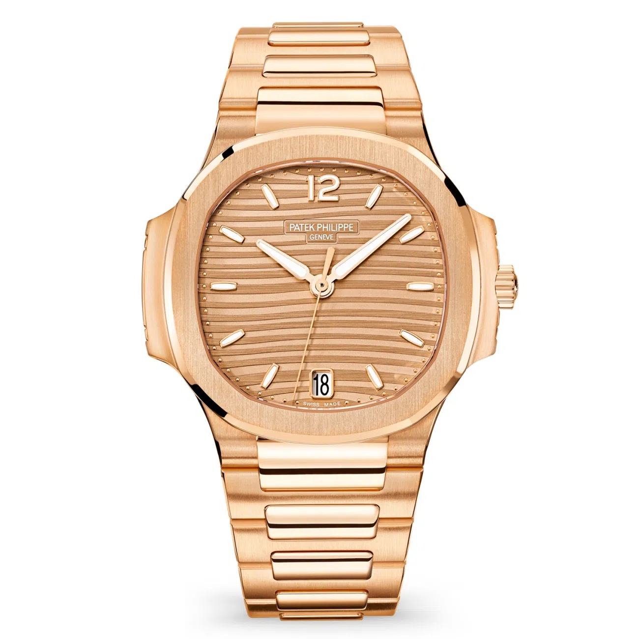 Patek Philippe Nautilus 7118/1R-010 Golden brown opaline Dial Rose gold Watch