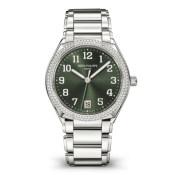 Patek Philippe Twenty-4 7300/1200A-011 stainless steel watch, olive green sunburst dial