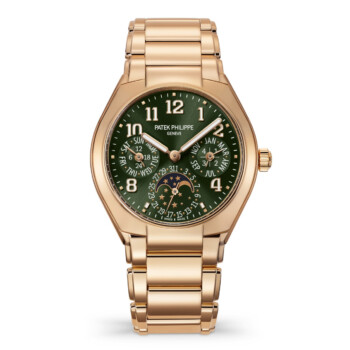 Patek Philippe Twenty-4 7340/1R-010 rose gold watch, olive green sunburst dial