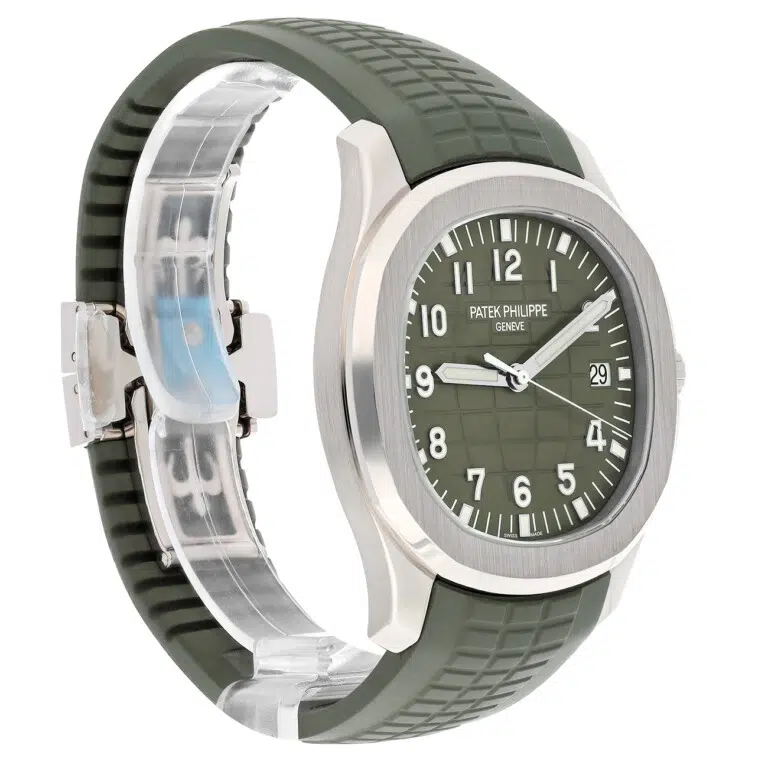 Patek Philippe Aquanaut 5168G-010 Khaki green embossed Dial White Gold Watch – image 4