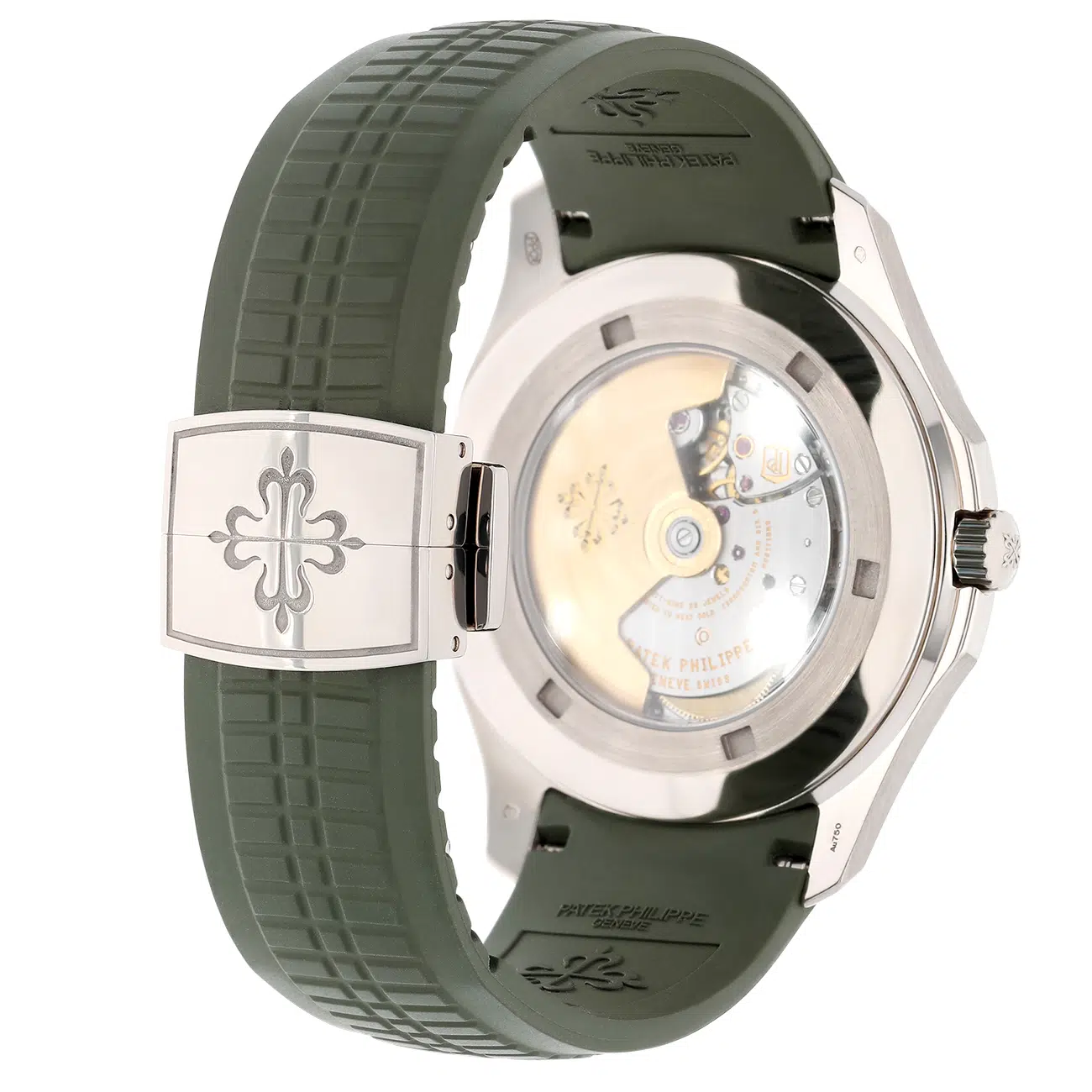Patek Philippe Aquanaut 5168G-010 Khaki green embossed Dial White Gold Watch – image 9