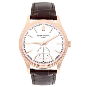 Patek Philippe Calatrava 6119R-001 rose gold watch, dial detail