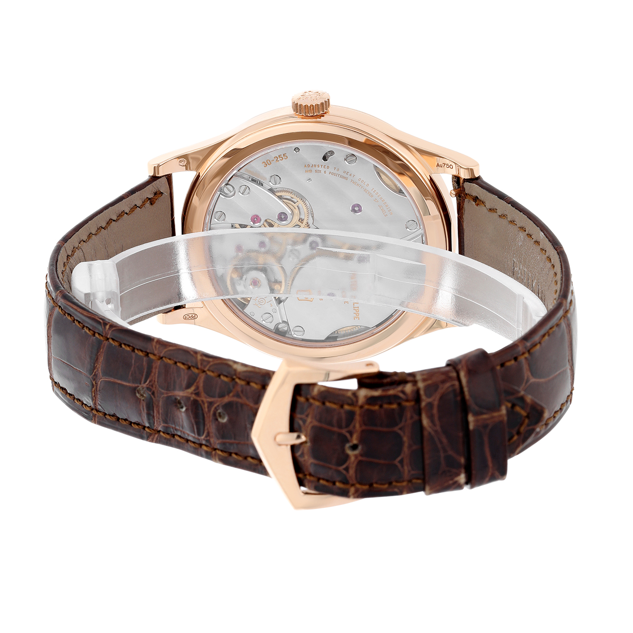 Patek Philippe Calatrava 6119R-001 Silvery Grained Dial Rose Gold Watch