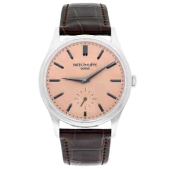 Patek Philippe Calatrava 6196P-001 platinum watch, dial detail