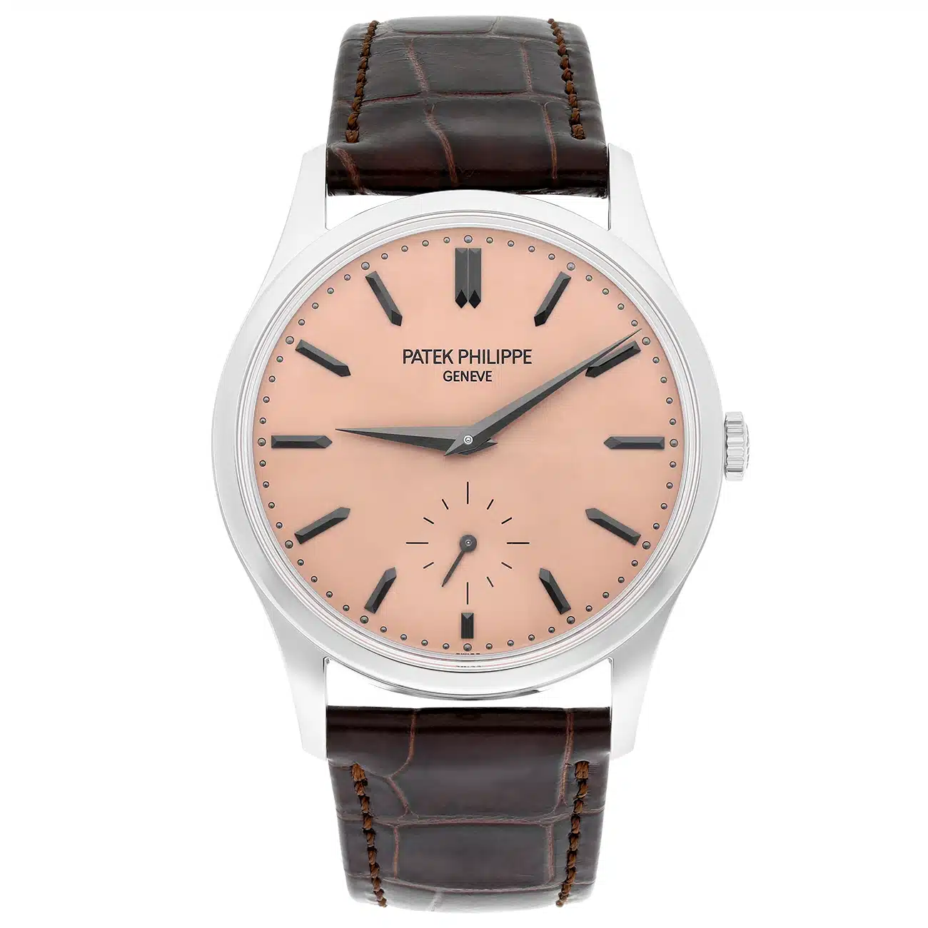 Patek Philippe Calatrava 6196P-001 platinum watch, dial detail