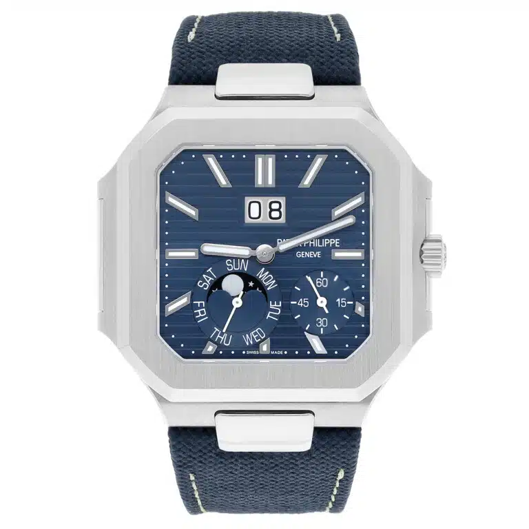 Patek Philippe Cubitus 5822P platinum watch, dial detail