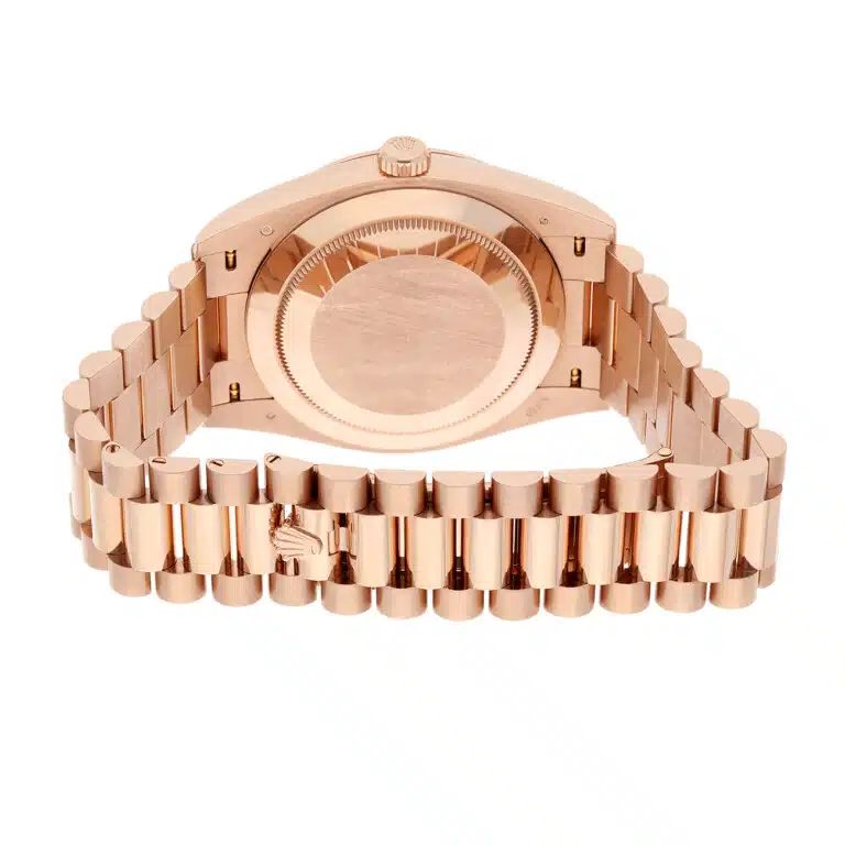 Rolex Day Date 228235-0055 “Oscars” Slate Ombré dial Dial Fluted Bezel 18k Rose Gold Watch – image 8