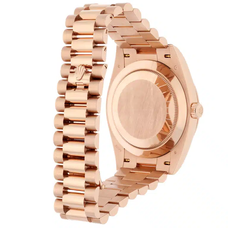 Rolex Day Date 228235-0055 “Oscars” Slate Ombré dial Dial Fluted Bezel 18k Rose Gold Watch – image 7