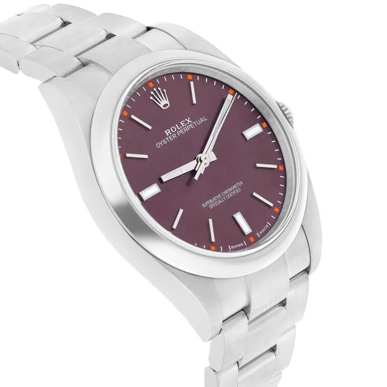 Rolex Oyster Perpetual 114300-0002 39mm Red Grape Dial Steel Men's Watch - 2015 – image 5