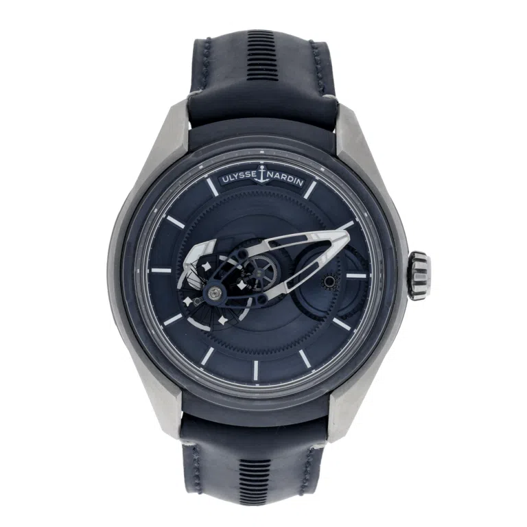 Ulysse Nardin 2303-270/03 Freak X Ti Blue Dial Leather Strap Watch