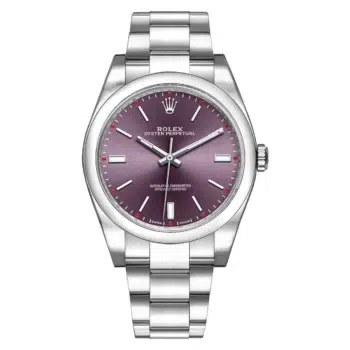 Rolex Oyster Perpetual 39 114300-0002 red grape dial, stainless steel