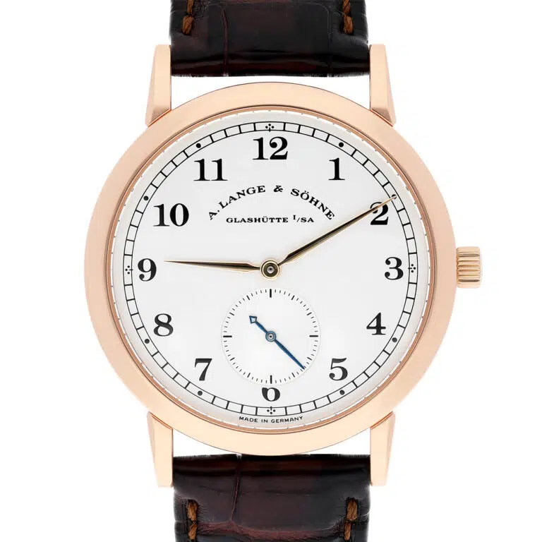 A. Lange & Söhne 206.032 / LSLS2064AD Argenté Dial Black Leather 18K Pink gold Watch – image 2