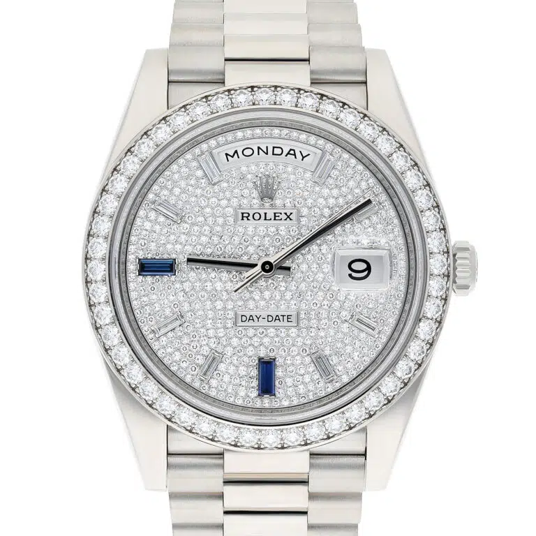 Rolex Day-Date 228349RBR-0036 40mm Diamond Paved Dial President Bracelet 18 kt white gold Watch – image 2