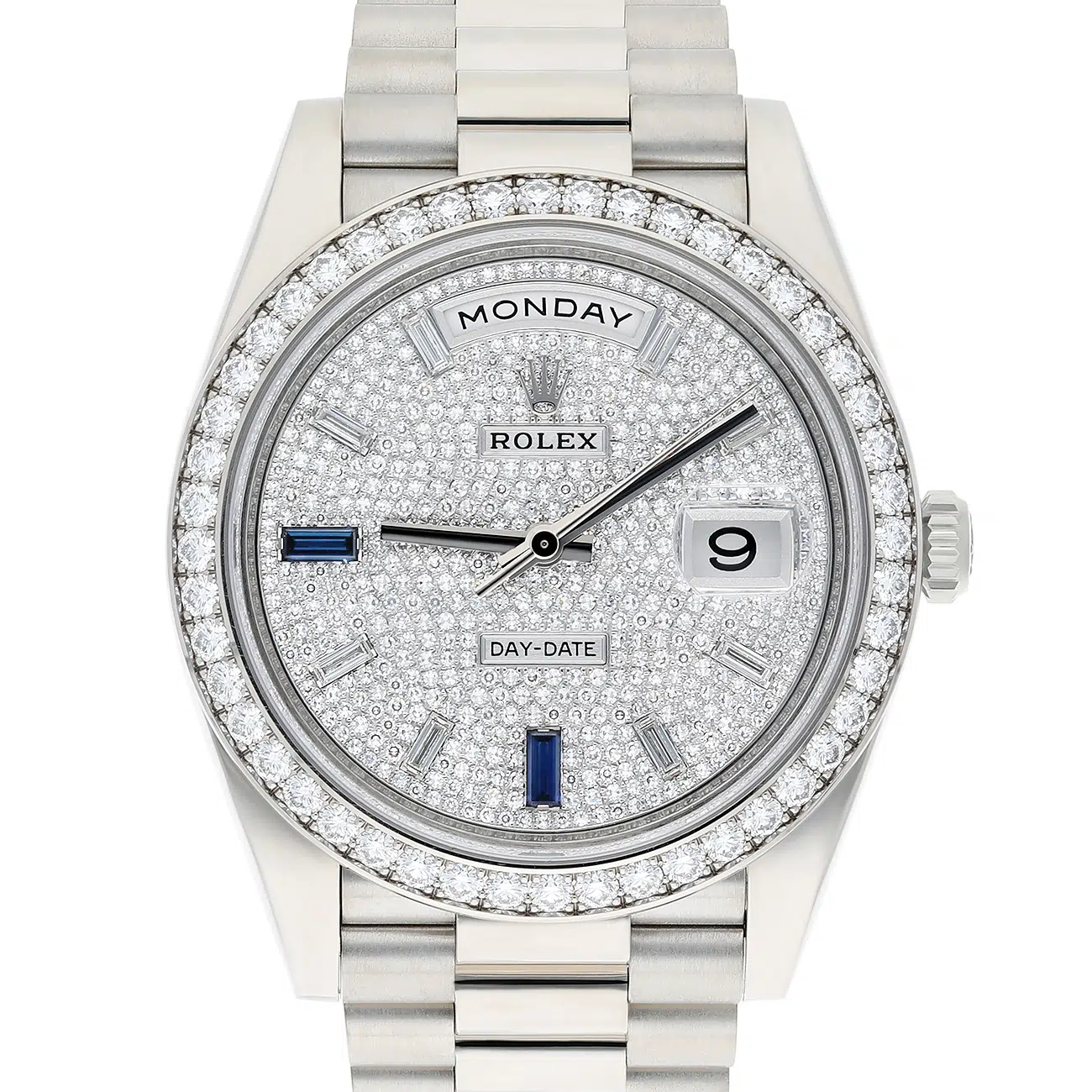 Rolex Day-Date 228349RBR-0036 40mm Diamond Paved Dial President Bracelet 18 kt white gold Watch – image 2