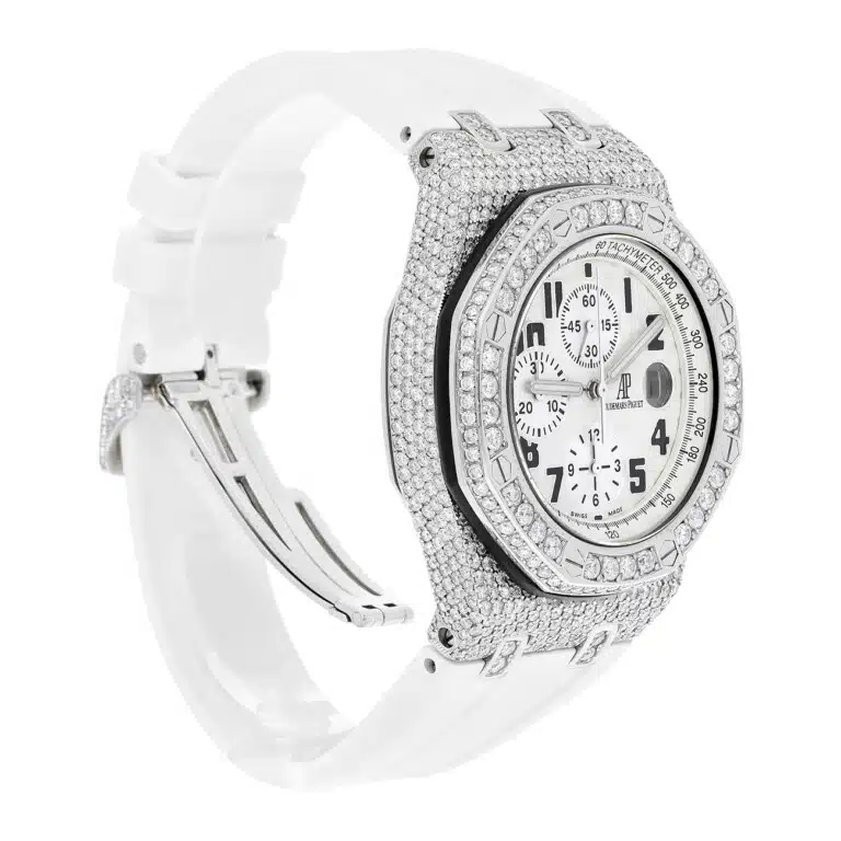 Audemars Piguet Royal Oak Offshore Chronograph 25940SK.OO.D002CA.02 43mm White Dial Diamond Case Watch – image 3