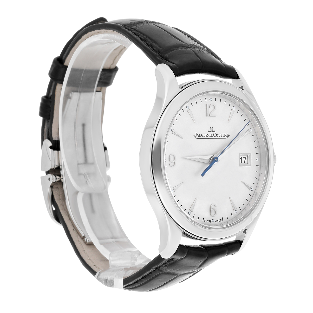 Jaeger-LeCoultre Master Control Date 176.8.40.S Q1548420 Silver Dial New Leather Strap Stainless Steel Watch