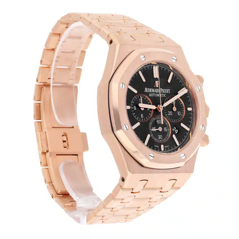 Audemars Piguet Royal Oak 26320OR.OO.1220OR.01 Black Chronograph Dial Rose Gold Black Mens Watch – image 3
