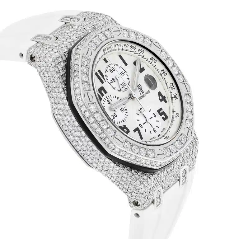 Audemars Piguet Royal Oak Offshore Chronograph 25940SK.OO.D002CA.02 43mm White Dial Diamond Case Watch – image 4
