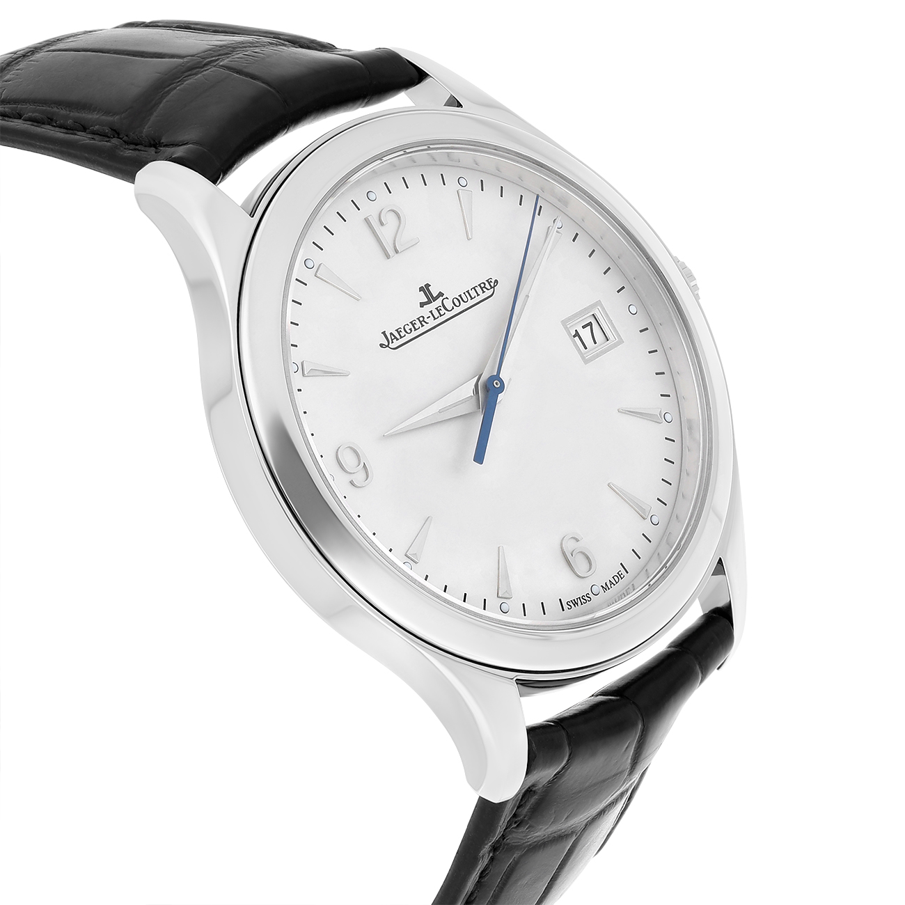 Jaeger-LeCoultre Master Control Date 176.8.40.S Q1548420 Silver Dial New Leather Strap Stainless Steel Watch