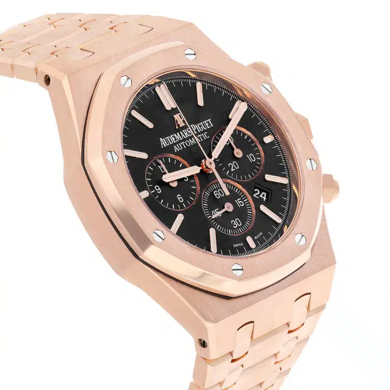 Audemars Piguet Royal Oak 26320OR.OO.1220OR.01 Black Chronograph Dial Rose Gold Black Mens Watch – image 4