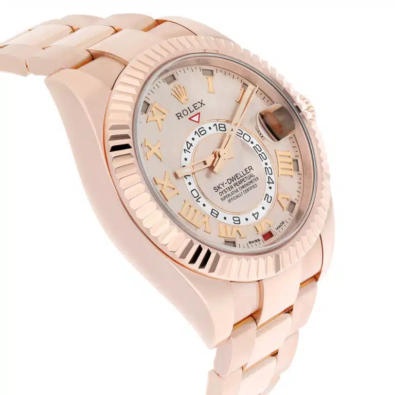 Rolex Sky-Dweller 326935 42mm Sundust Roman Dial Oyster Rose Gold Watch 2018 – image 4
