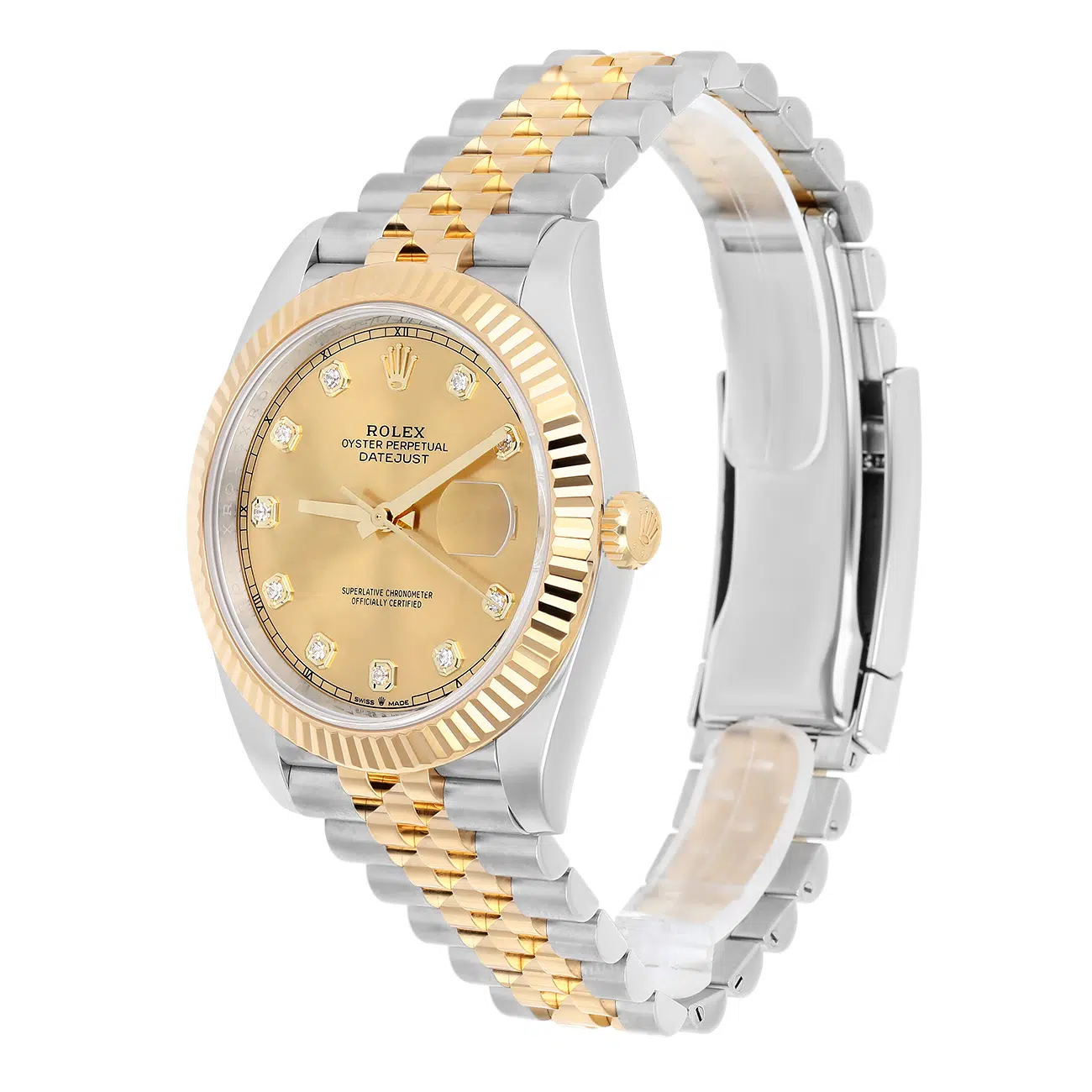 Rolex Datejust 41MM 126333-0012  Fluted Bezel Champagne Diamond Dial Jubilee Two Tone Watch 2016 – image 5