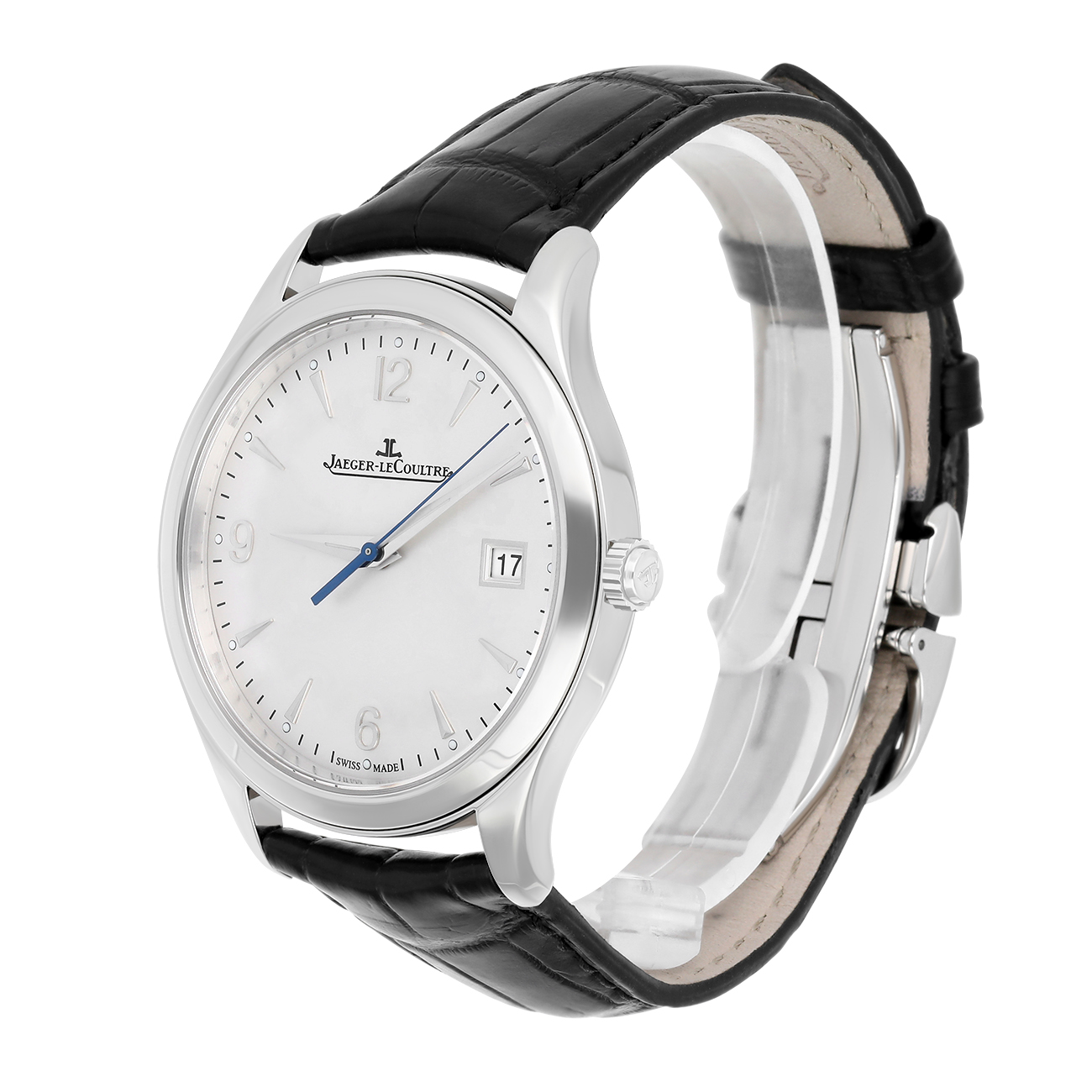 Jaeger-LeCoultre Master Control Date 176.8.40.S Q1548420 Silver Dial New Leather Strap Stainless Steel Watch