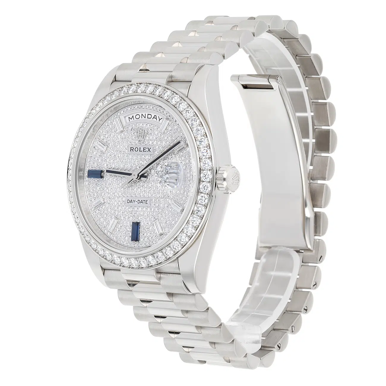 Rolex Day-Date 228349RBR-0036 40mm Diamond Paved Dial President Bracelet 18 kt white gold Watch – image 5