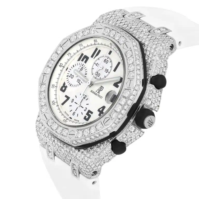 Audemars Piguet Royal Oak Offshore Chronograph 25940SK.OO.D002CA.02 43mm White Dial Diamond Case Watch – image 6