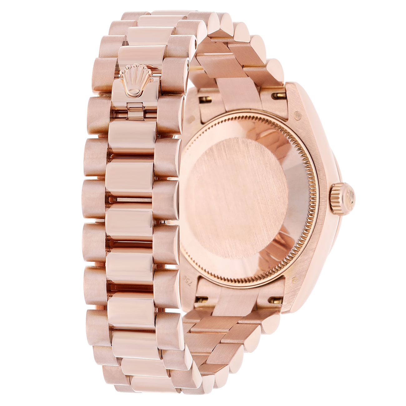 Rolex Datejust 31mm 178275F Fluted Bezel Pink Computer Dial President Rose Gold Watch