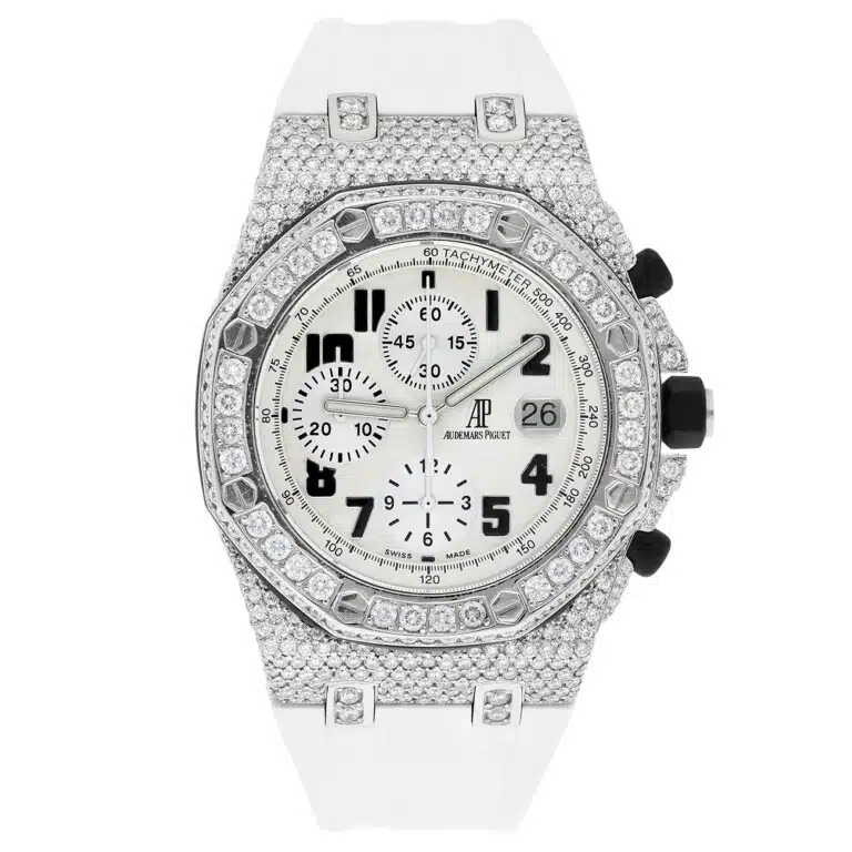 Audemars Piguet Royal Oak Offshore Chronograph 25940SK.OO.D002CA.02 43mm White Dial Diamond Case Watch