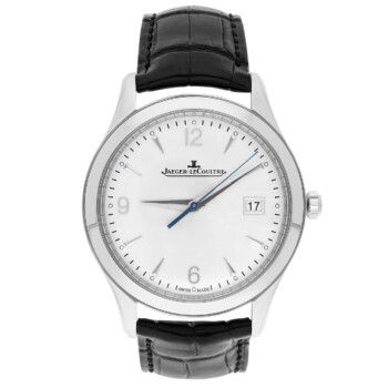 Jaeger-LeCoultre Master Control Date 176.8.40.S Q1548420 Silver Dial New Leather Strap Stainless Steel Watch