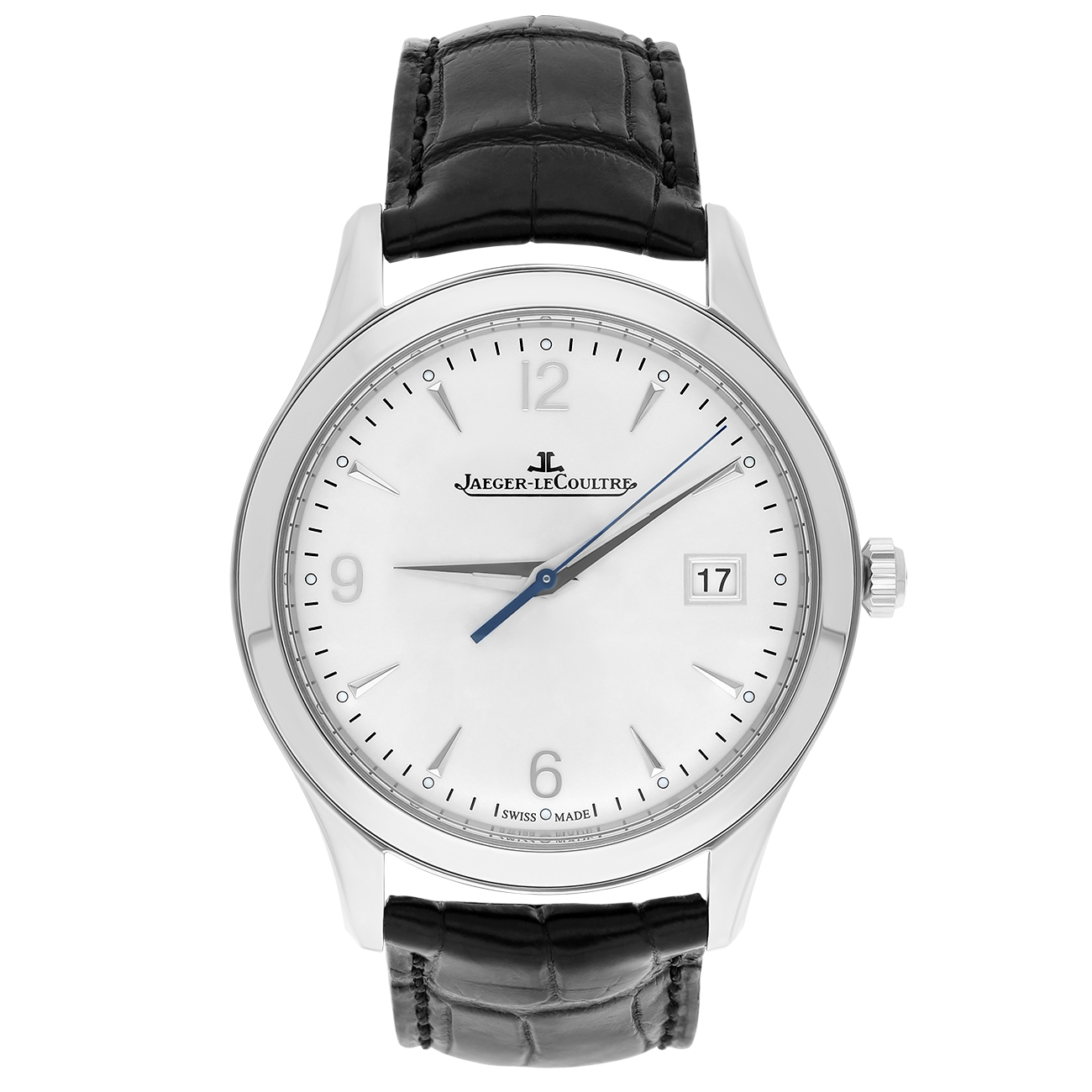 Jaeger-LeCoultre Master Control Date 176.8.40.S Q1548420 Silver Dial New Leather Strap Stainless Steel Watch