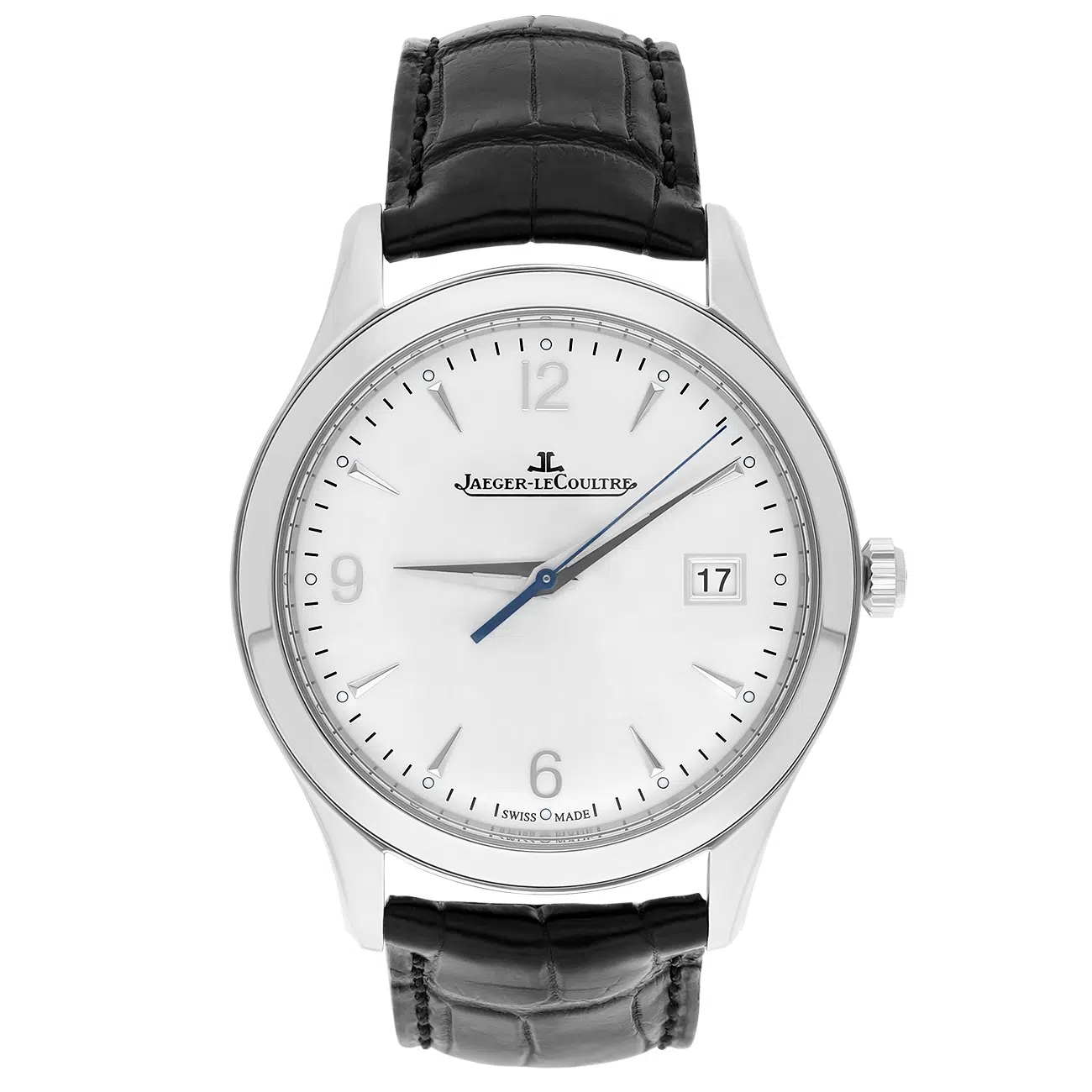 Jaeger-LeCoultre Master Control Date 176.8.40.S Q1548420 Silver Dial New Leather Strap Stainless Steel Watch