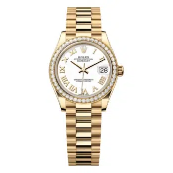 Rolex Datejust 31mm 278288RBR-0009 Yellow Gold White Roman Dial Diamond Bezel 2024