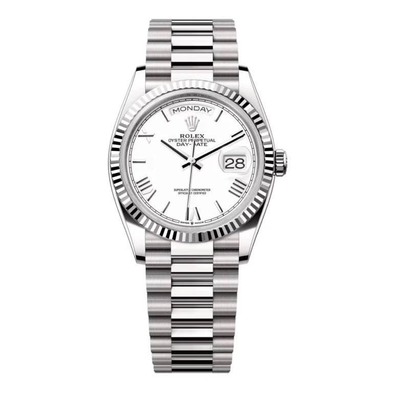 Rolex Day-Date 36mm 128239-0059 White Gold Watch White Dial 2024