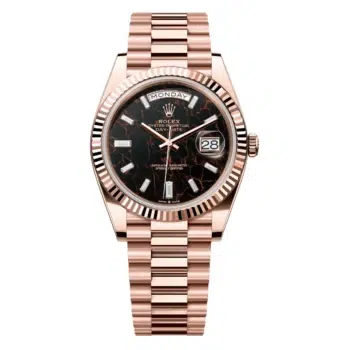 Rolex Day-Date 40 228235-0045 Rose Gold Fluted Bezel Eisenkiesel Dial President Bracelet 2024